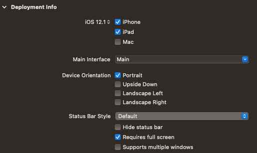 XCode-orientation-settings