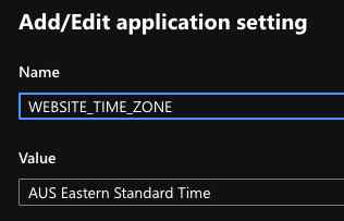 Azure-funtions-app-timezone-setting